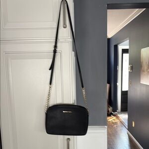 Michael Kors Black and Gold Crossbody Bag